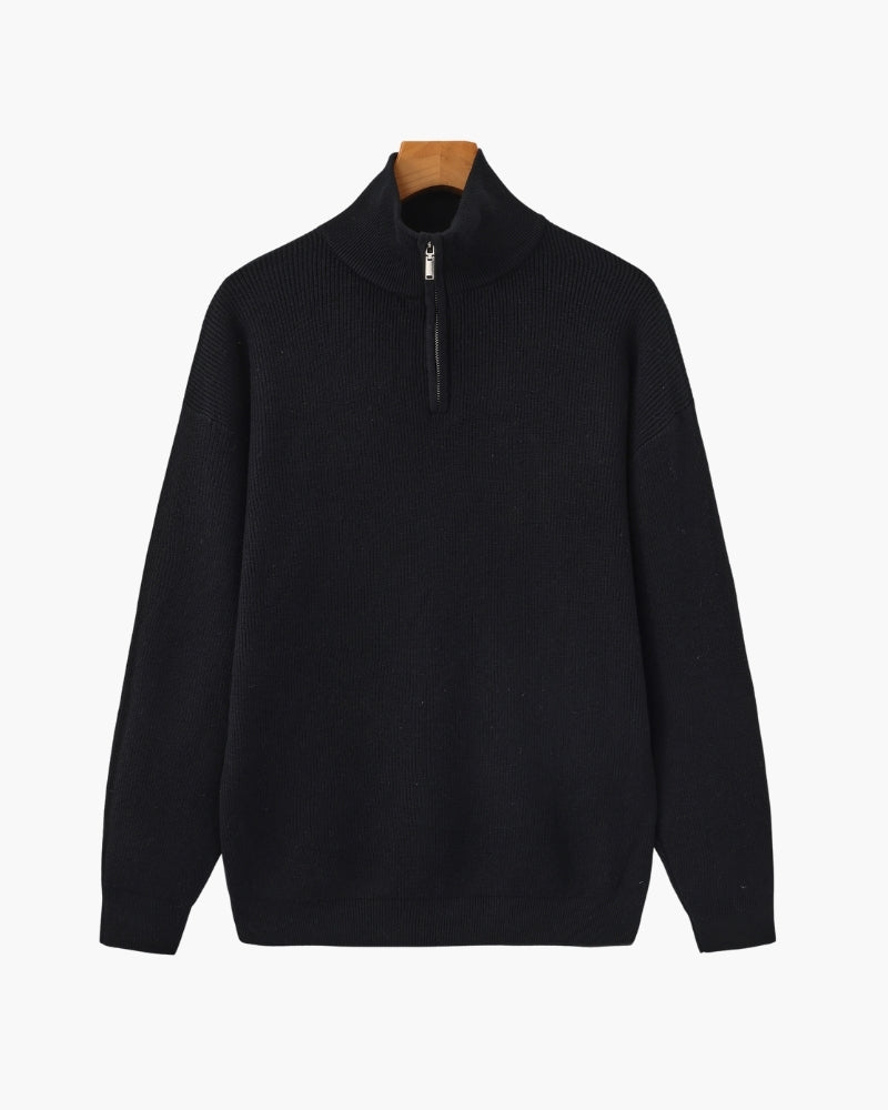 Refined Half-Zip Knit Pullover