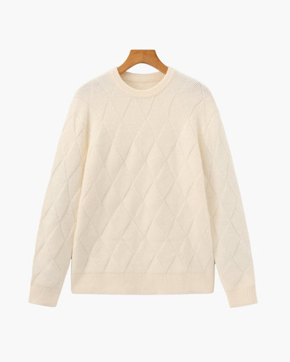Diamond Knit Crewneck Sweater